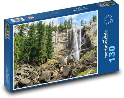 Vodopád Yosemitského národného parku - Puzzle 130 dielikov, rozmer 28,7x20 cm 