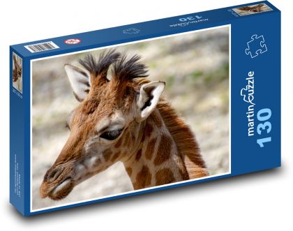 Żyrafa - pisklę - Puzzle 130 elementów, rozmiar 28,7x20 cm