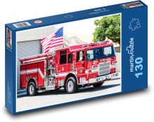 Hasičské auto Puzzle 130 dílků - 28,7 x 20 cm