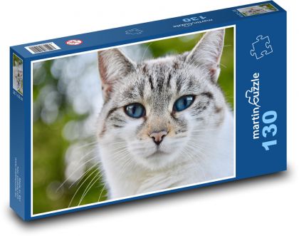 Kot - Puzzle 130 elementów, rozmiar 28,7x20 cm