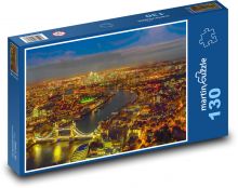 Londýn - noční výhled na město Puzzle 130 dílků - 28,7 x 20 cm