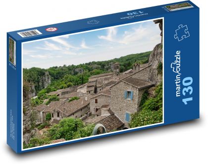 Stredoveké domy - Puzzle 130 dielikov, rozmer 28,7x20 cm 