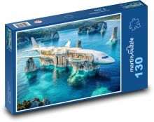 Hotel - lietadlo Puzzle 130 dielikov - 28,7 x 20 cm 