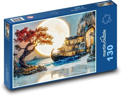 Fantázia - krajina - Puzzle 130 dielikov, rozmer 28,7x20 cm 