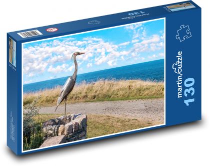 Heron - statue - Puzzle 130 pieces, size 28.7x20 cm 
