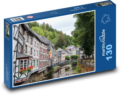 Stadt - Monschau, Architektur - Puzzle - 130 Teile