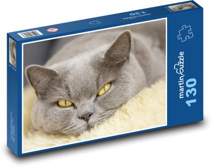 Cat - Puzzle 130 pieces, size 28.7x20 cm 