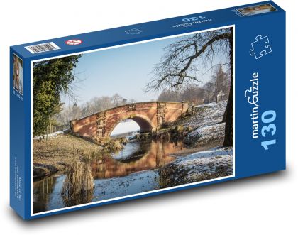 Park Wörlitz - Winter Landscape, Germany - Puzzle 130 pieces, size 28.7x20 cm 