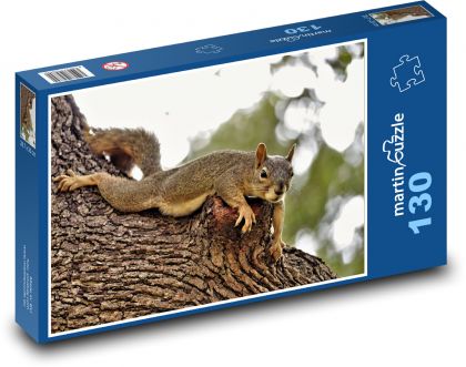 Veverička hnedá - Puzzle 130 dielikov, rozmer 28,7x20 cm 