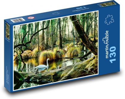 Příroda - labuť - puzzle 130 dílků