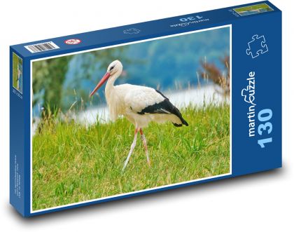 Pták - čáp - puzzle 130 dílků