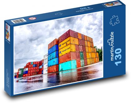 Freight containers - Puzzle 130 pieces, size 28.7x20 cm 