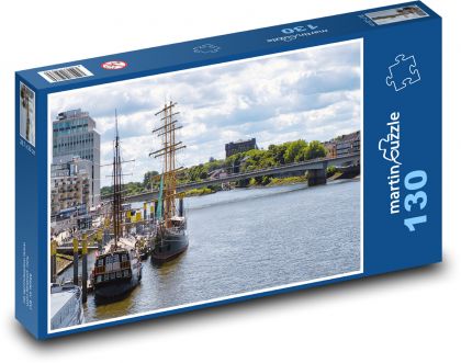 City - Port - Puzzle 130 pieces, size 28.7x20 cm 