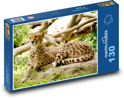 Gepard - Afryka - Puzzle 130 elementów, rozmiar 28,7x20 cm