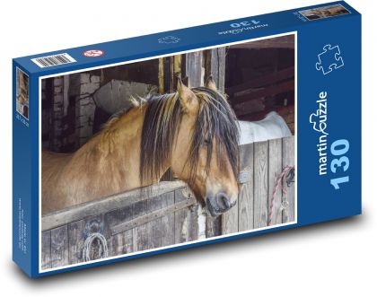 Zwierzę - koń - Puzzle 130 elementów, rozmiar 28,7x20 cm