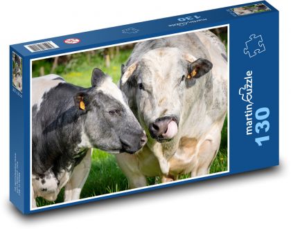 Krowa - przeżuwacz - Puzzle 130 elementów, rozmiar 28,7x20 cm