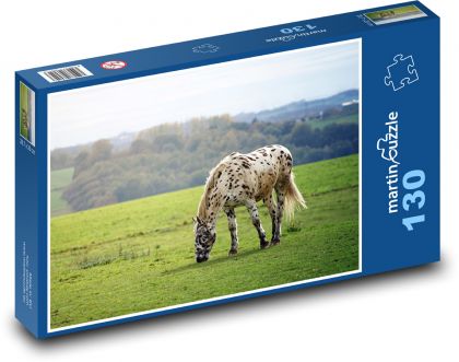 Kôň - lúka - Puzzle 130 dielikov, rozmer 28,7x20 cm 