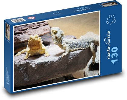 Drak bradatý - Puzzle 130 dielikov, rozmer 28,7x20 cm 