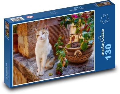 Mačka - zviera - Puzzle 130 dielikov, rozmer 28,7x20 cm 