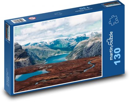 Norwegia - przyroda - Puzzle 130 elementów, rozmiar 28,7x20 cm