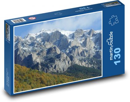 Vrcholky hor - Puzzle 130 dílků, rozměr 28,7x20 cm