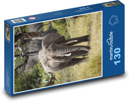 Zwierzę - słoń - Puzzle 130 elementów, rozmiar 28,7x20 cm