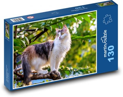 Mazlíček - kočka na stromě - puzzle 130 dílků