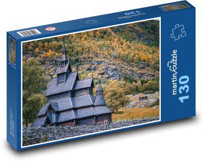 Norsko - kostel - puzzle 130 dílků