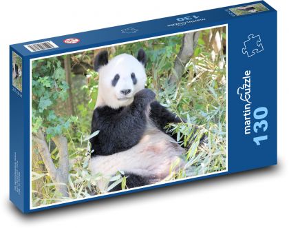 Panda - Puzzle 130 elementów, rozmiar 28,7x20 cm