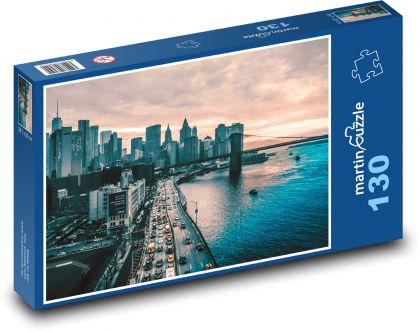 Stadt - Sonnenuntergang - Puzzle - 130 Teile