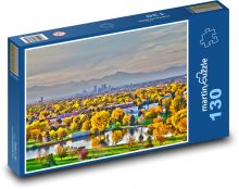 Miasto - jesień Puzzle 130 elementów - 28,7x20 cm