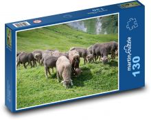 Pasoucí se ovce Puzzle 130 dílků - 28,7 x 20 cm