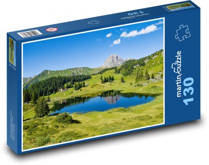 Mountain Lake - Austria - Puzzle 130 pieces, size 28.7x20 cm 