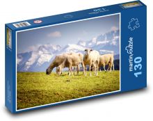 Meadow - a flock of sheep Puzzle 130 pieces - 28.7 x 20 cm 