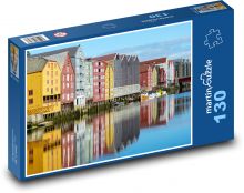 Norwegia - Trondheim Puzzle 130 elementów - 28,7x20 cm