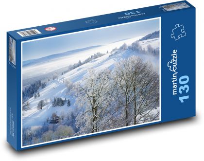 Hory - zimní krajina - puzzle 130 dílků