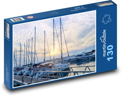 Marina - boats - Puzzle 130 pieces, size 28.7x20 cm 