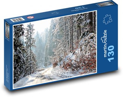 Zimná cesta - Puzzle 130 dielikov, rozmer 28,7x20 cm 