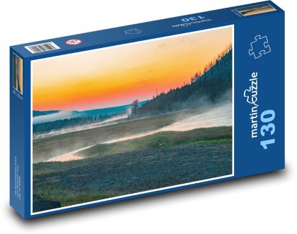 Park Narodowy Yellowstone - Puzzle 130 elementów, rozmiar 28,7x20 cm
