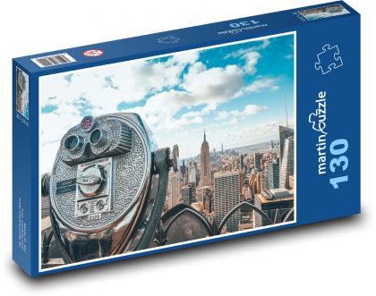 Nowy Jork - teleskop - Puzzle 130 elementów, rozmiar 28,7x20 cm