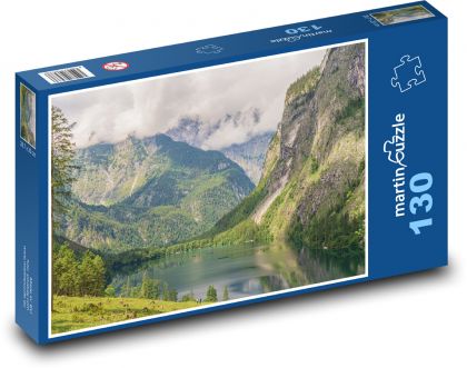 Bavaria - mountain lake - Puzzle 130 pieces, size 28.7x20 cm 