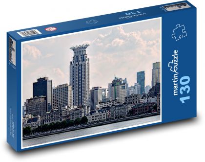 Šanghaj - mesto - Puzzle 130 dielikov, rozmer 28,7x20 cm 