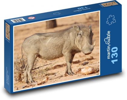 Porcine warthog - Puzzle 130 pieces, size 28.7x20 cm 