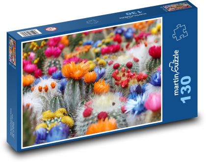 Kaktus - kvety - Puzzle 130 dielikov, rozmer 28,7x20 cm 