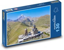 Gruzie - Kostel Nejsvětější Trojice Puzzle 130 dílků - 28,7 x 20 cm