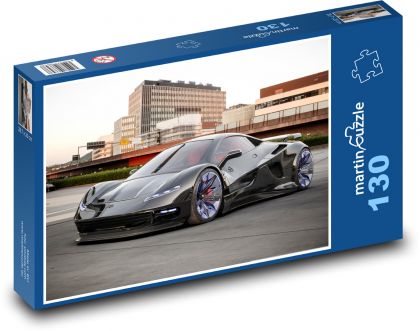 Sports car - Puzzle 130 pieces, size 28.7x20 cm 