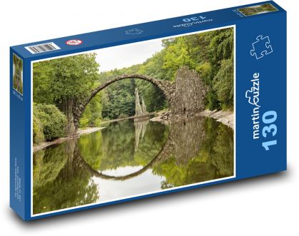 Jazero Rakozbrücke - Puzzle 130 dielikov, rozmer 28,7x20 cm 