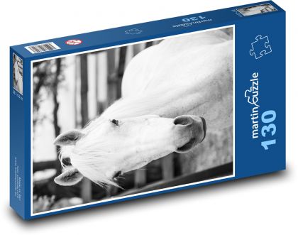 Koń na farmie - Puzzle 130 elementów, rozmiar 28,7x20 cm