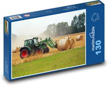 Traktor - balíky sena Puzzle 130 dielikov - 28,7 x 20 cm 
