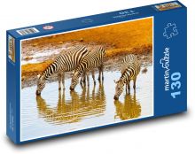 Keňa - zebry Puzzle 130 - 28,7x20 cm